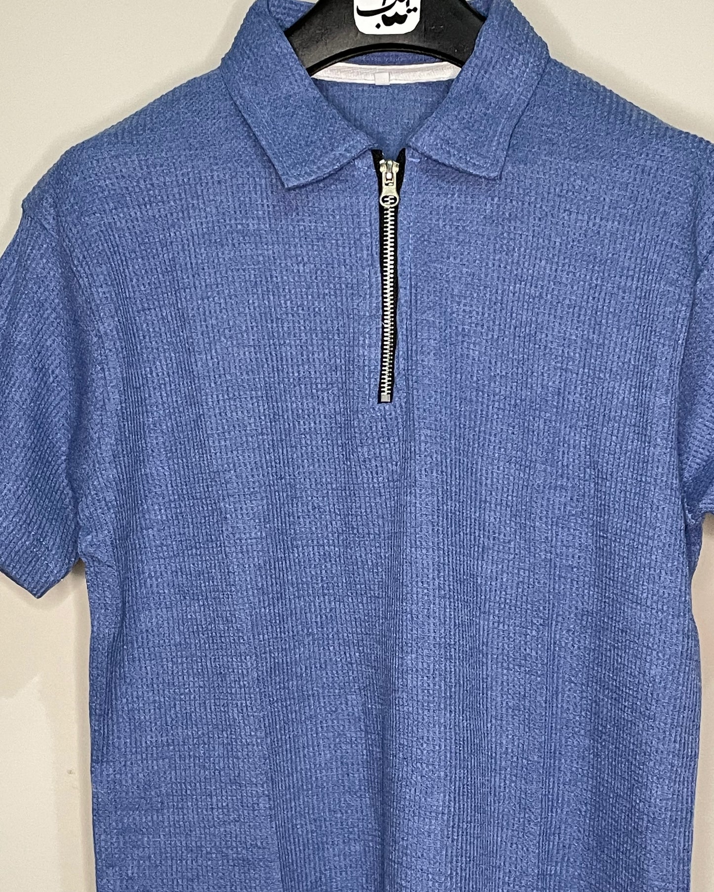 Waffle Knitted Zipper Polo (7 Colors)