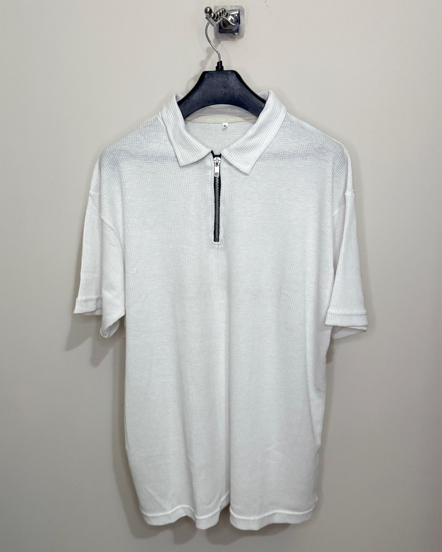 Waffle Knitted Zipper Polo (7 Colors)