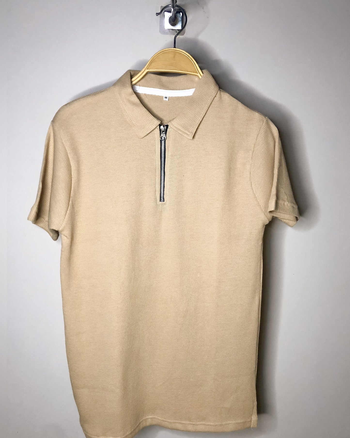 Waffle Knitted Zipper Polo (7 Colors)