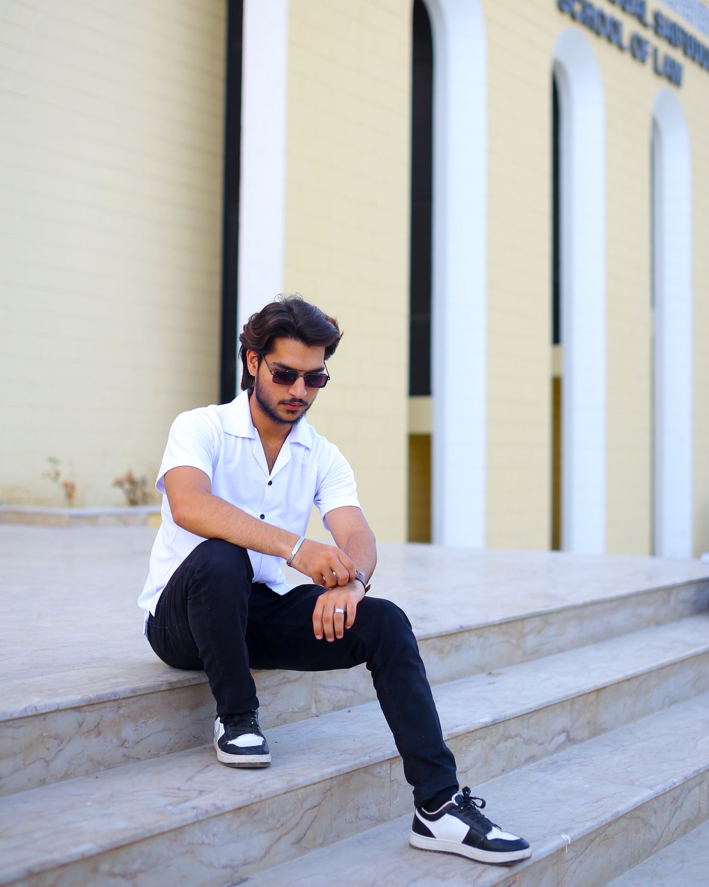 Cuban Collar Shirt (White)