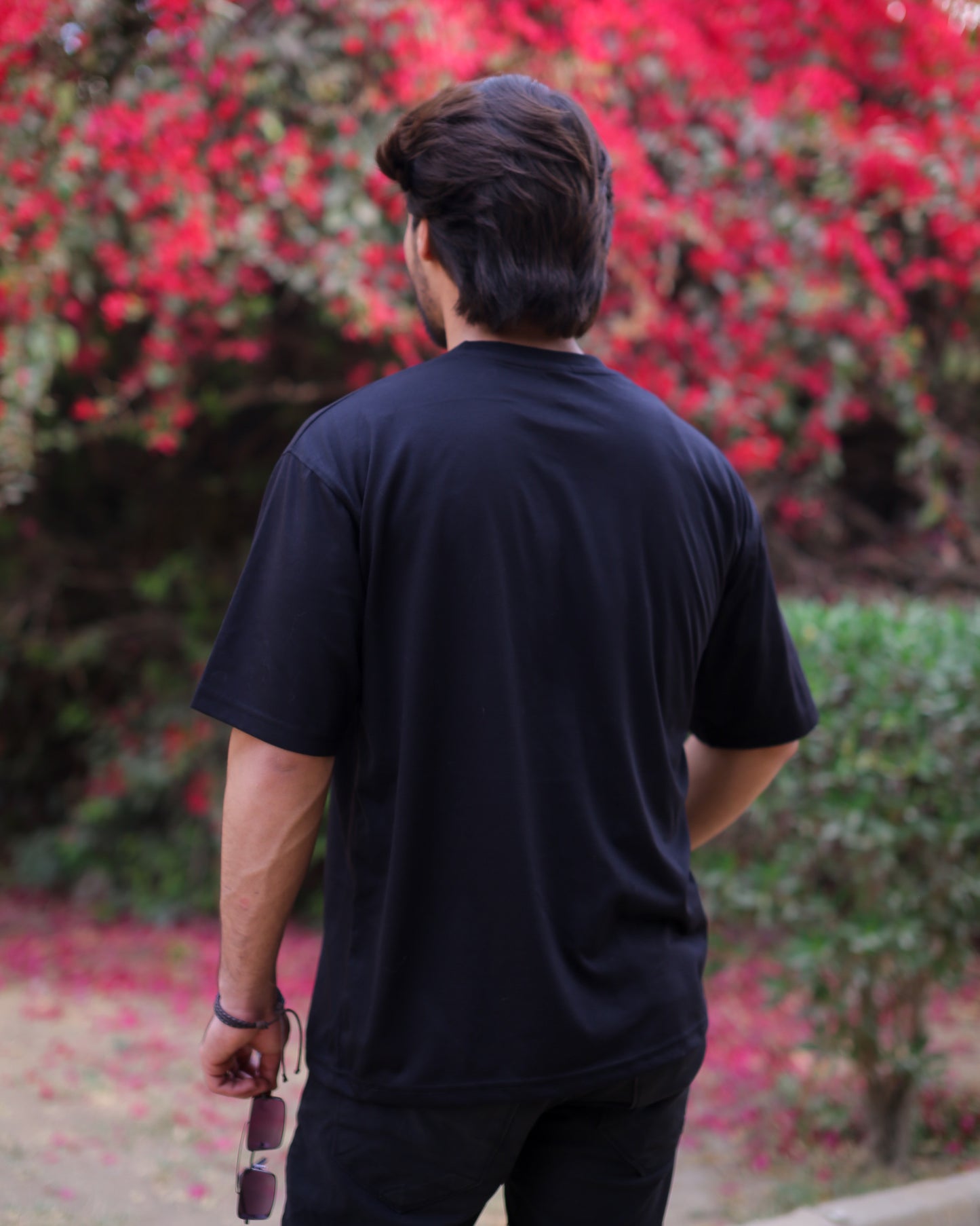 Plain Drop shoulder T-Shirt (Black)