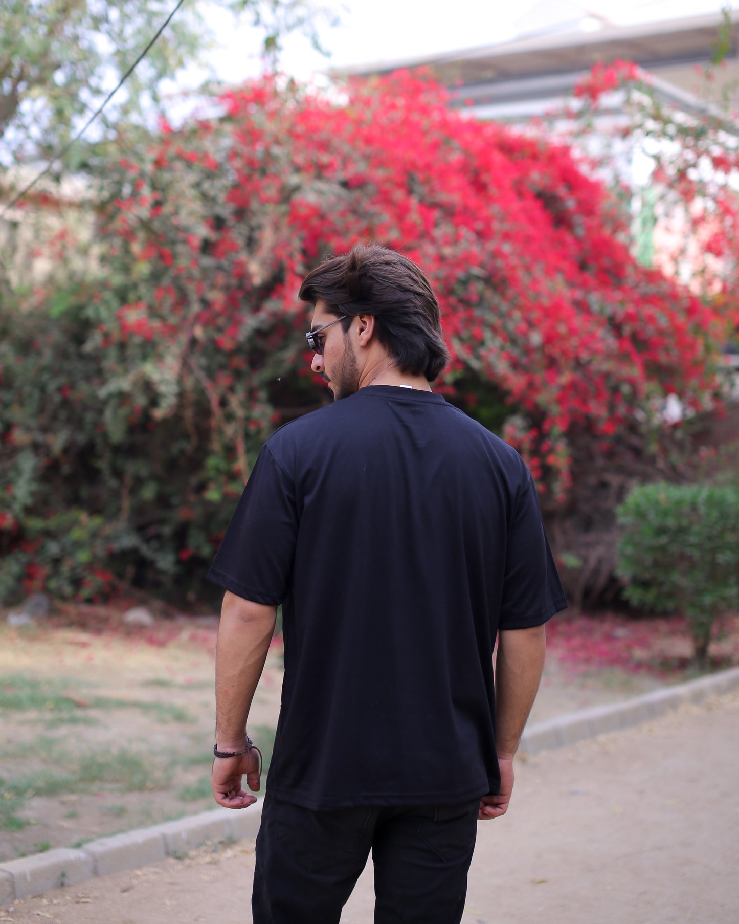 Plain Drop shoulder T-Shirt (Black)