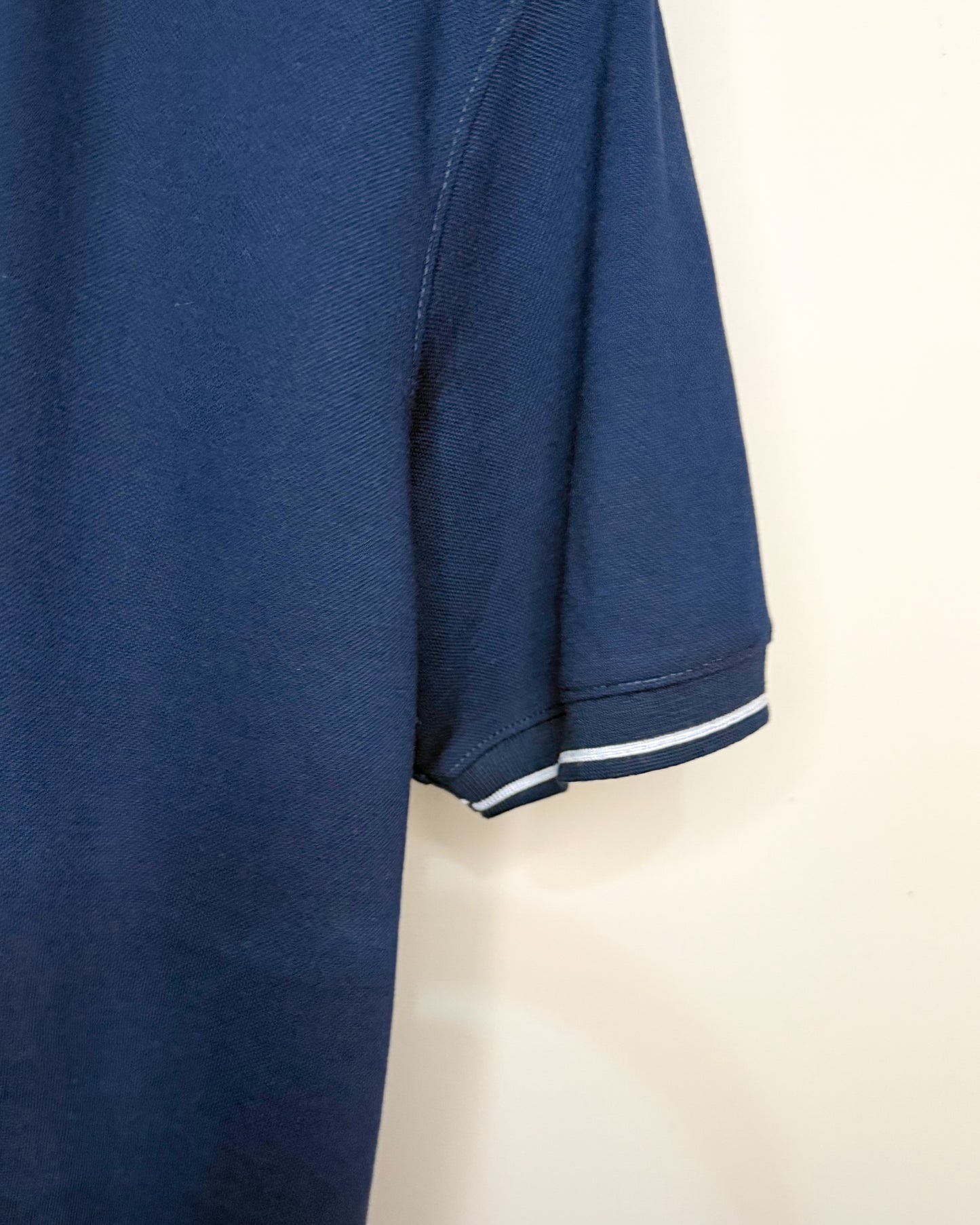 Plain Zipper Polo(Navy Blue)